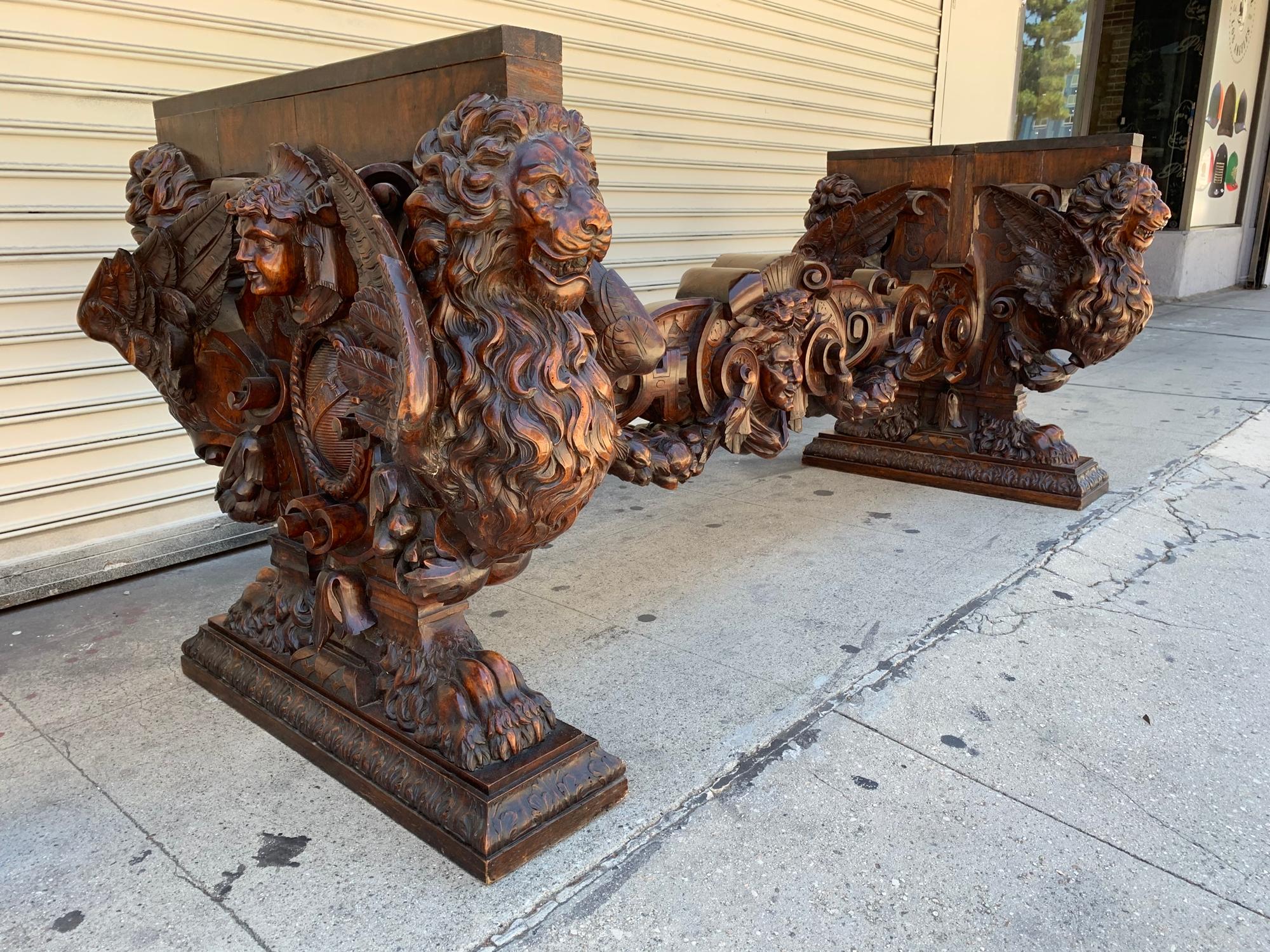 Hand-Carved Table by Master Sculptor Valentino Panciera Besarel For Sale 7