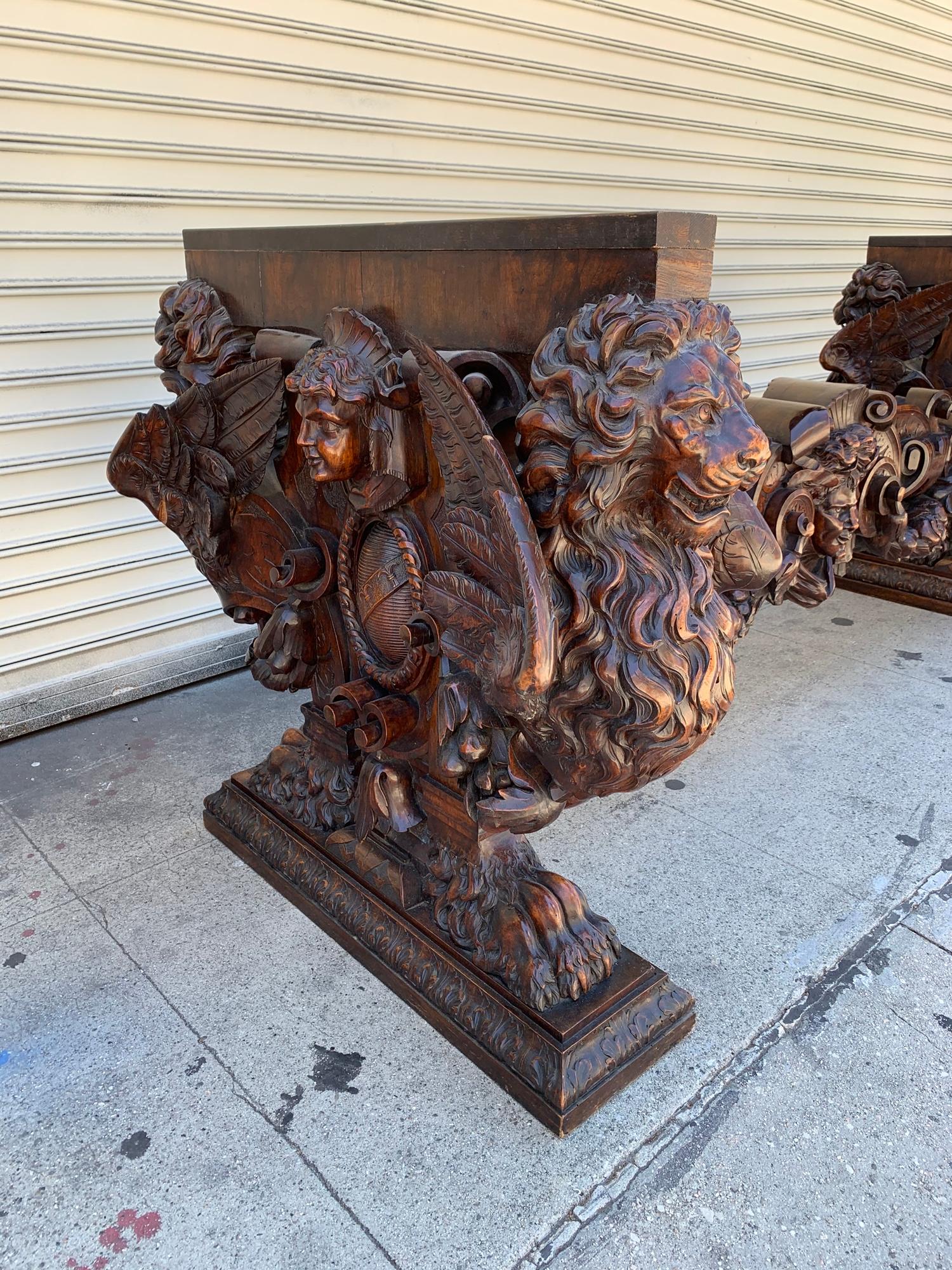 Hand-Carved Table by Master Sculptor Valentino Panciera Besarel For Sale 8