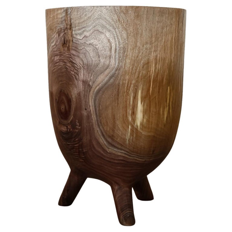Hand Carved 3 Leg Table For Sale at 1stDibs