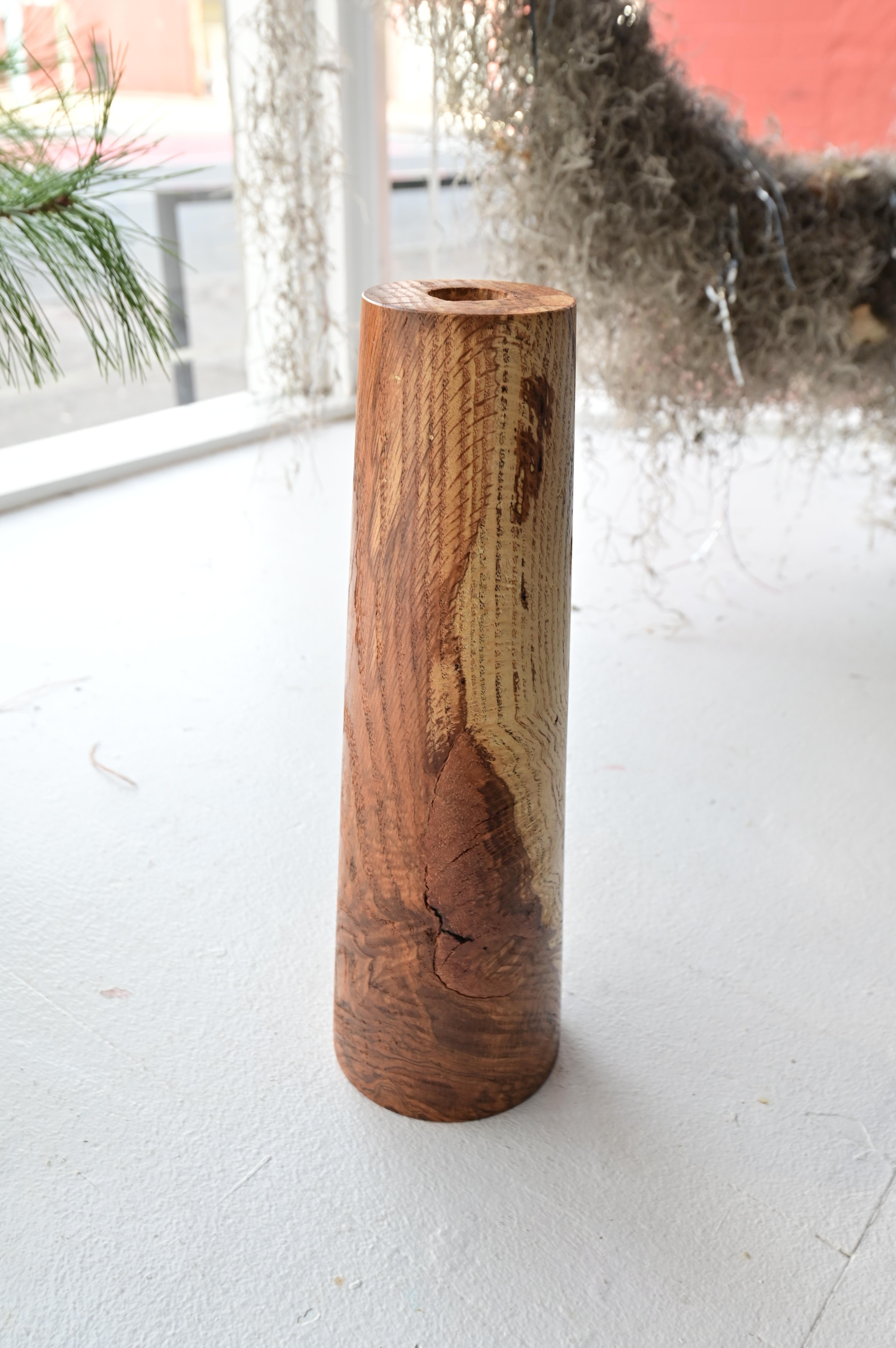 Organic Modern Hand Carved Table Vase For Sale