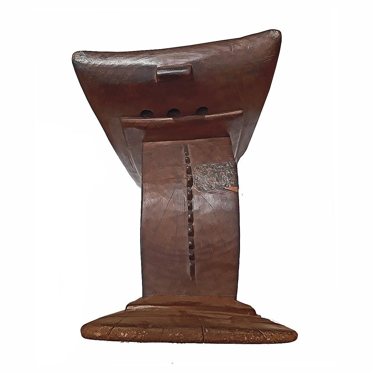 Hand-Carved Teak Ashanti Stool, Ghana, Late 20th Century 5