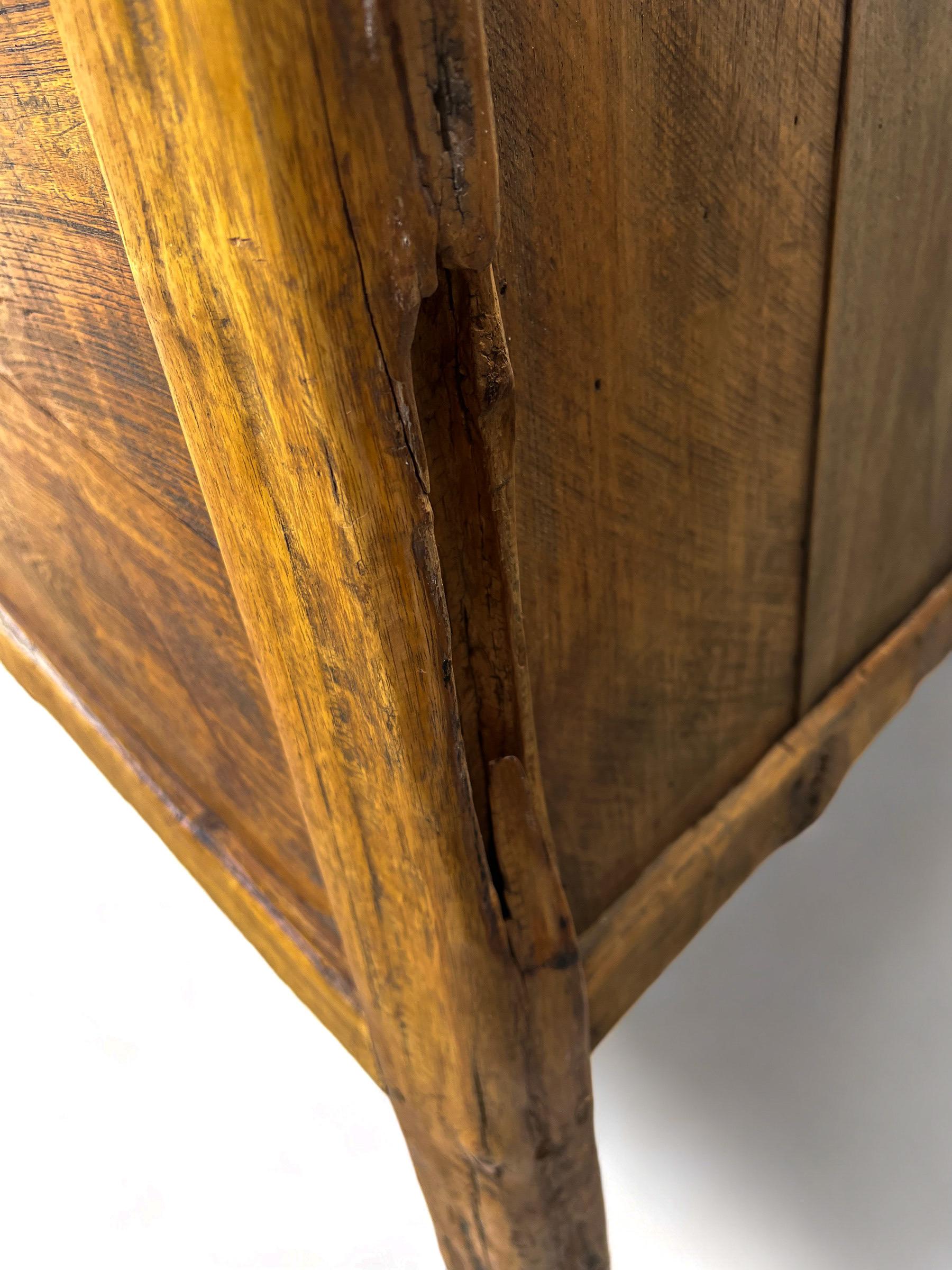 Hand-Carved Teak Primitive Hutch 1