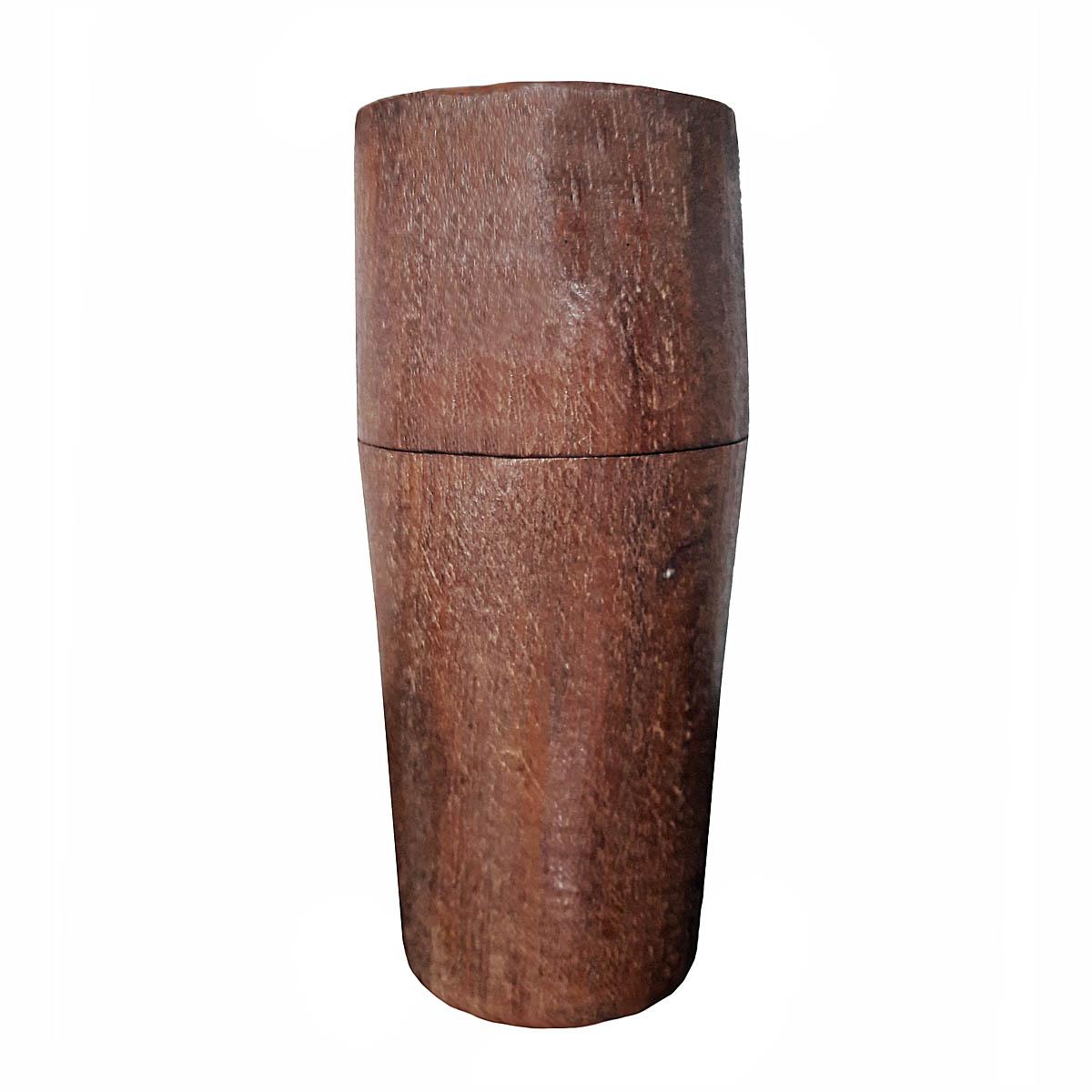 Fin du XIXe siècle Vase en teck sculpté à la main avec couvercle, fin du 19ème siècle en vente