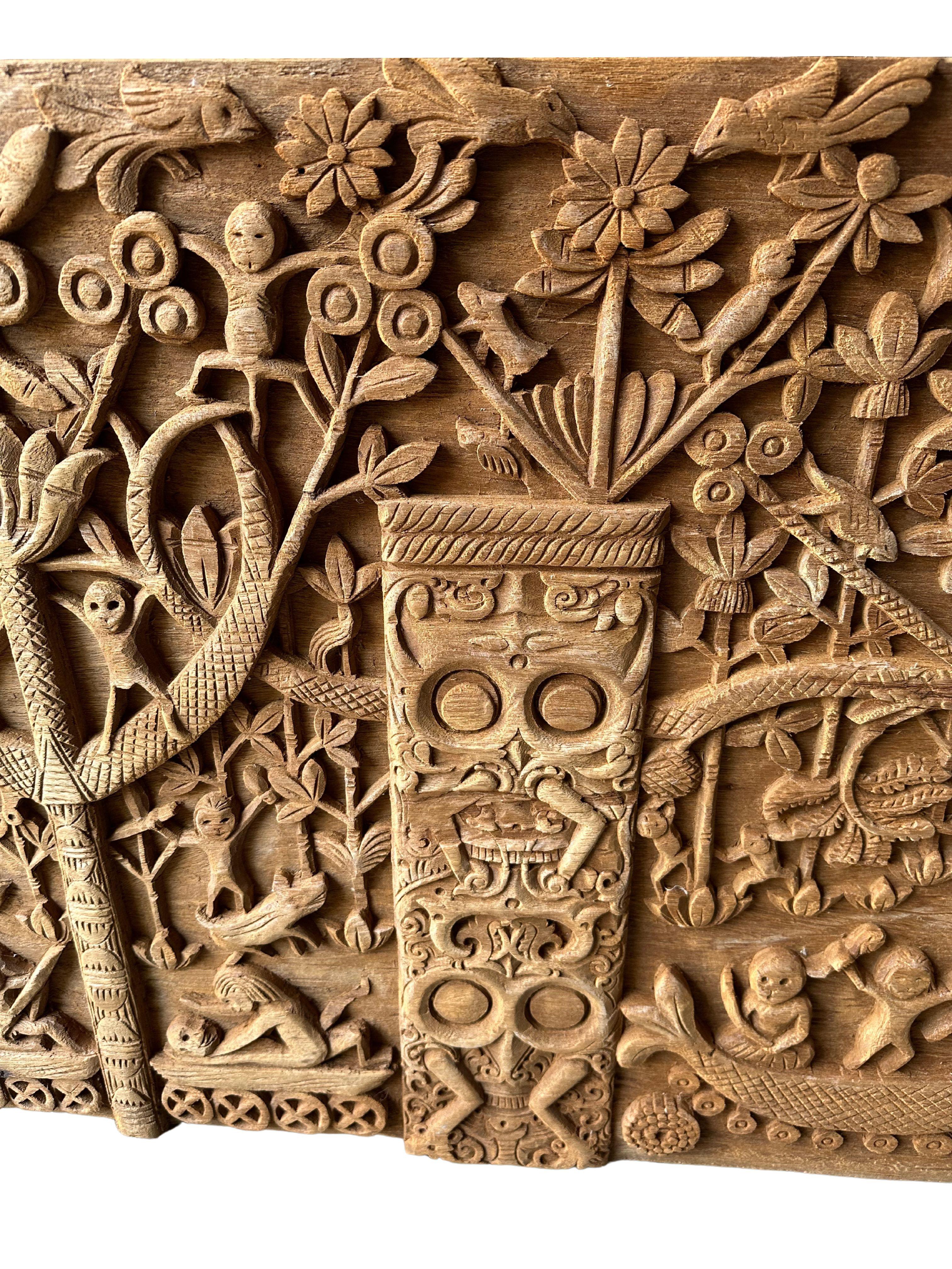 indian carved wood panels