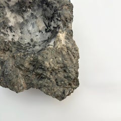 Decorative Stone Bowl in Quartz Crystal with Black Tourmaline Inclusions, Brazil