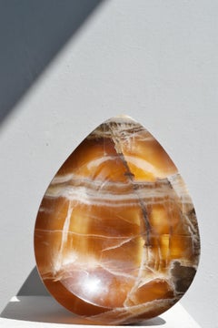 Hand-Carved Translucent Onyx Catchall, 1970s