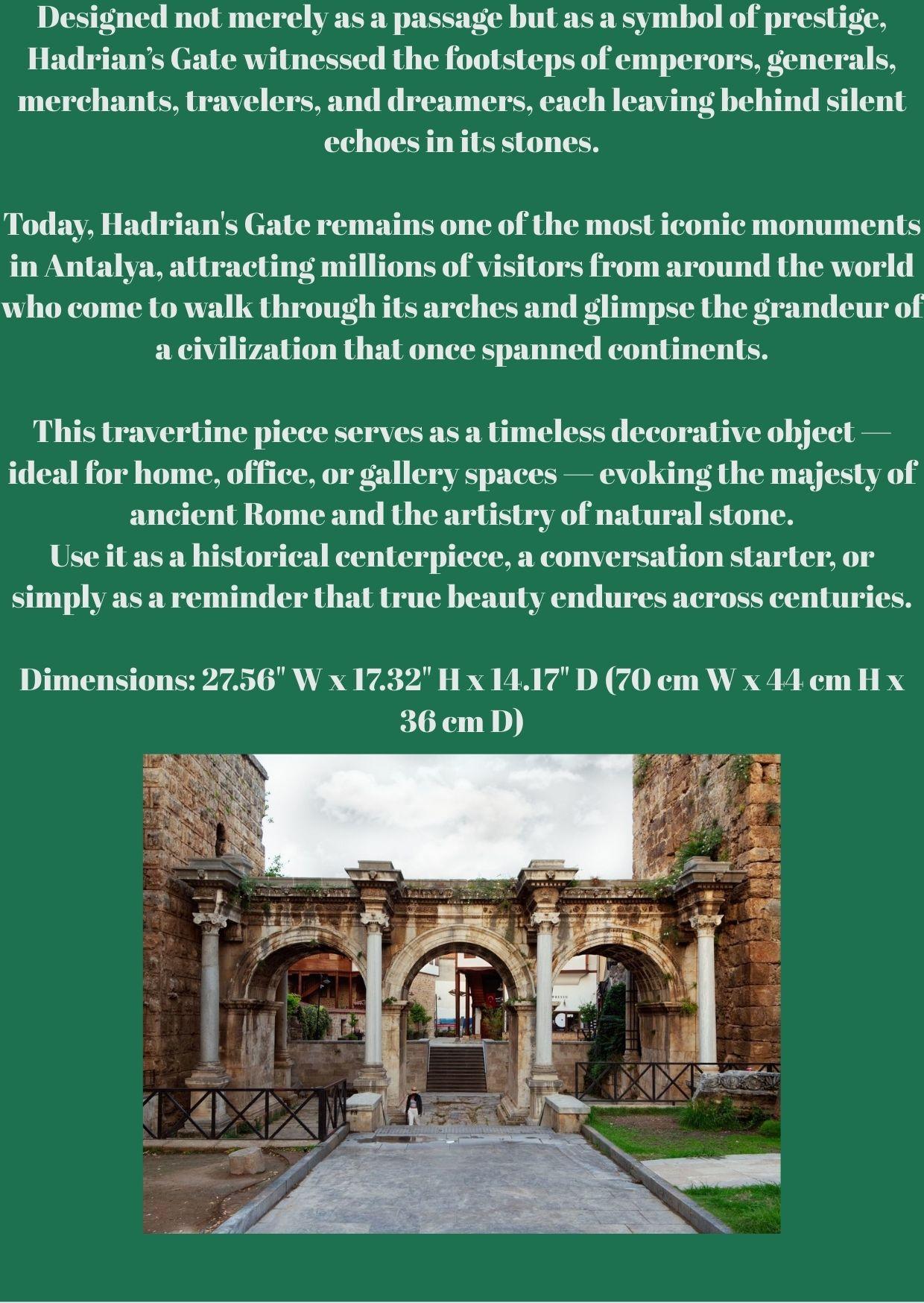 Escultura rústica de piedra travertino, Imperio Romano - 130 d.C., Exposición en galería, HAAND en venta 1