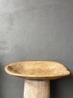 Handgeschnitzter Trog aus Sabino-Holz, 1980er Jahre