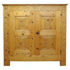 Hand Carved Two-Door Cabinet