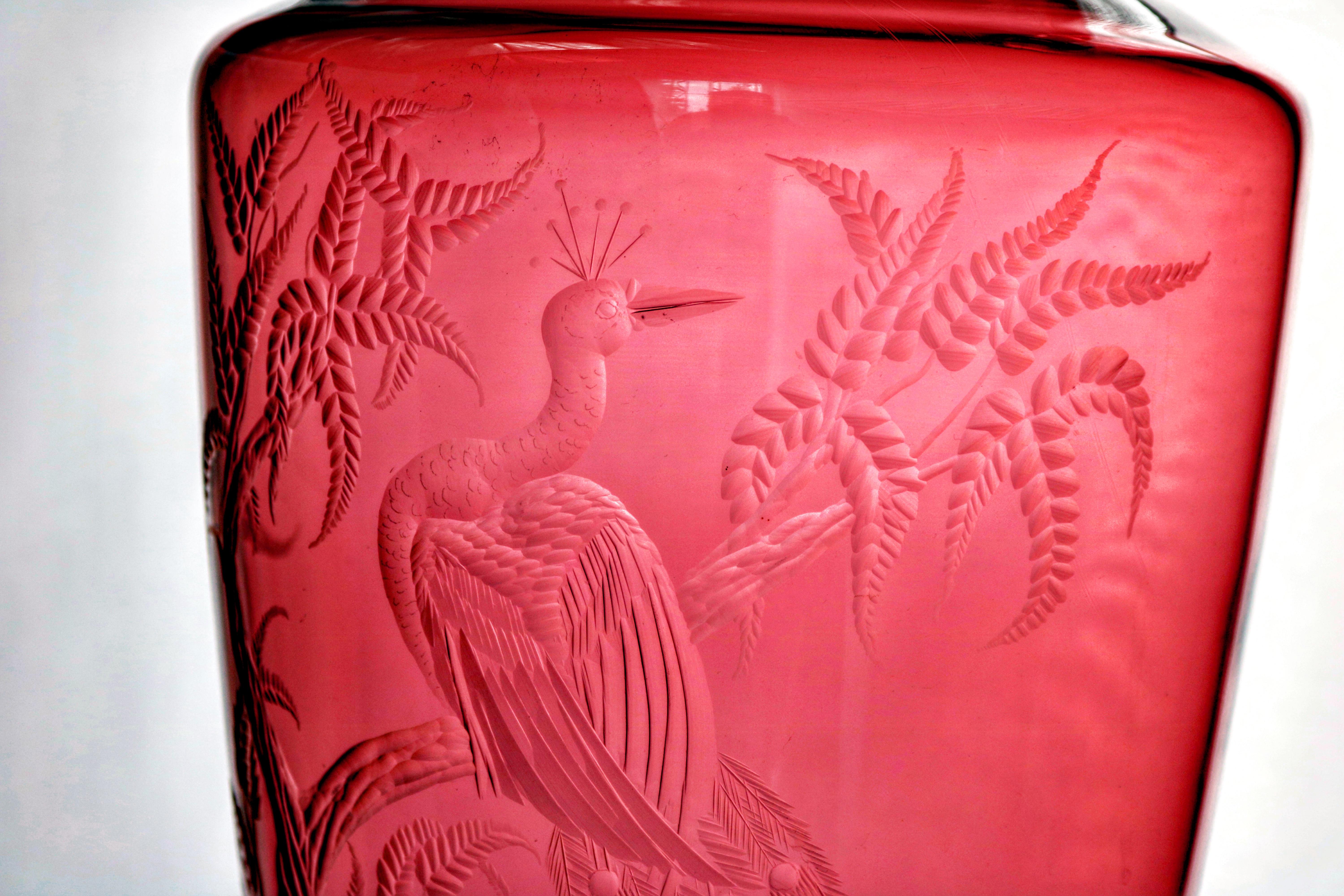 Italian Hand Carved Vase, 1970s For Sale