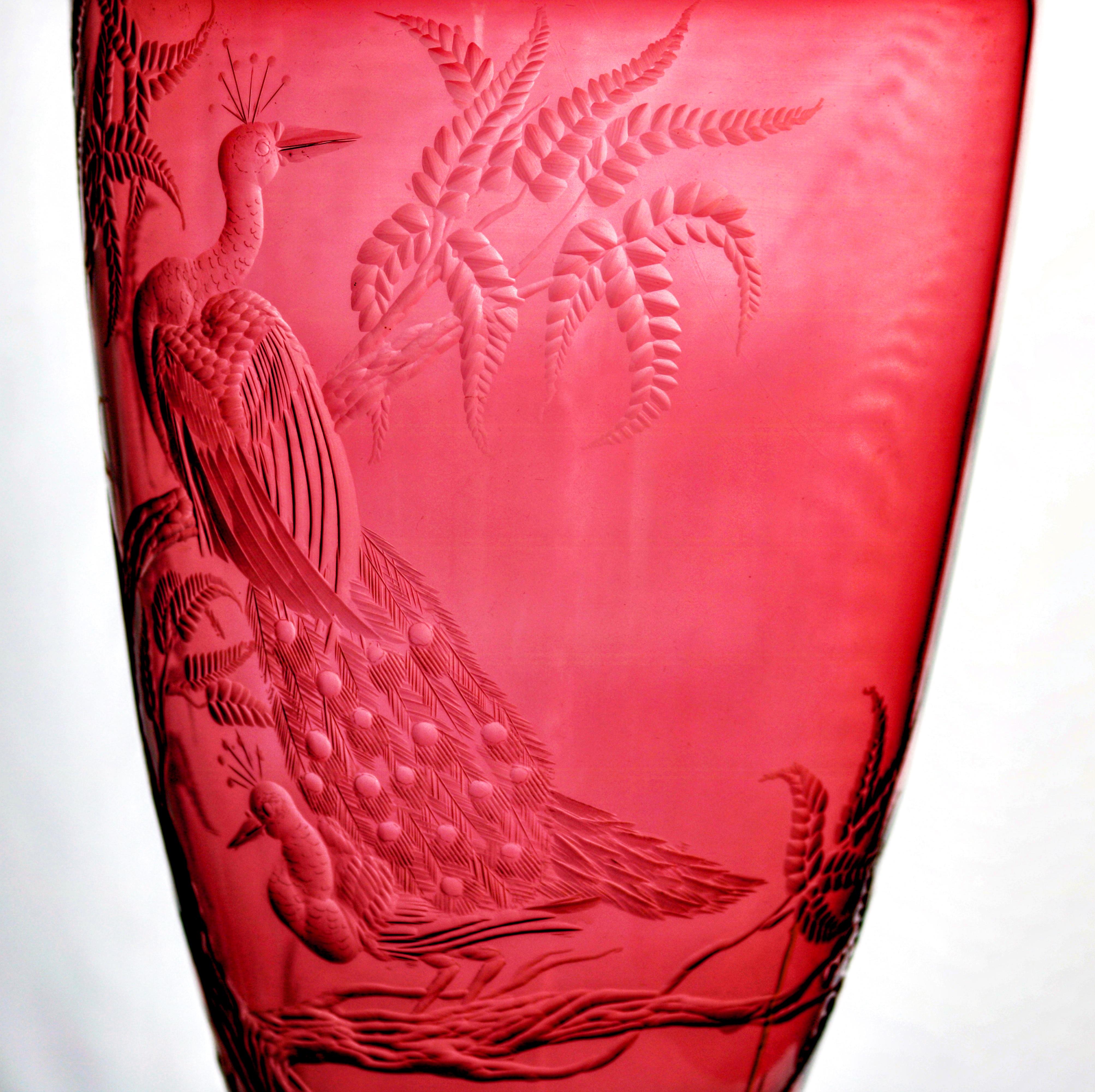 Late 20th Century Hand Carved Vase, 1970s For Sale