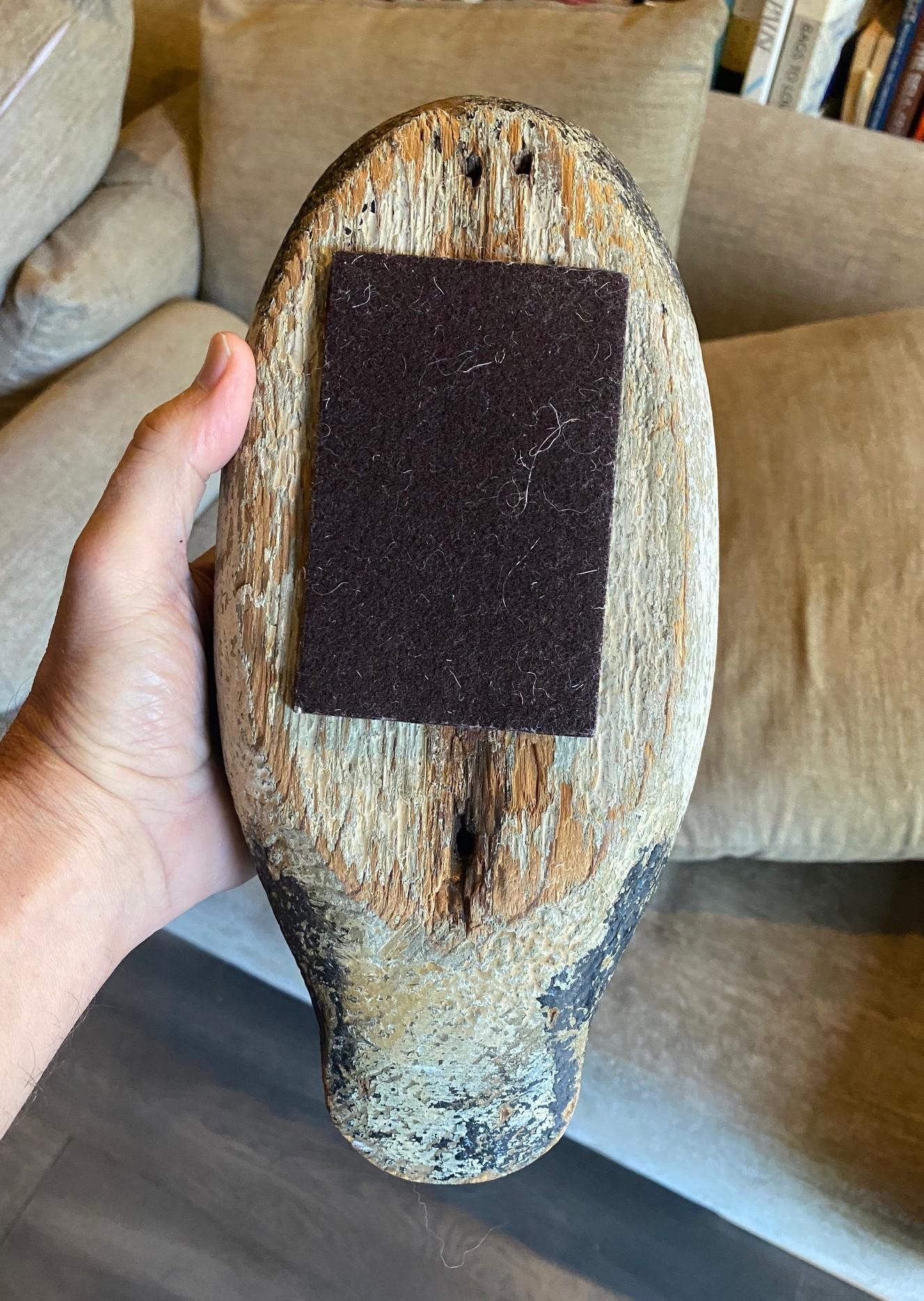 Sculpture en bois antique sculptée à la main canard colvert début 20ème siècle en vente 11