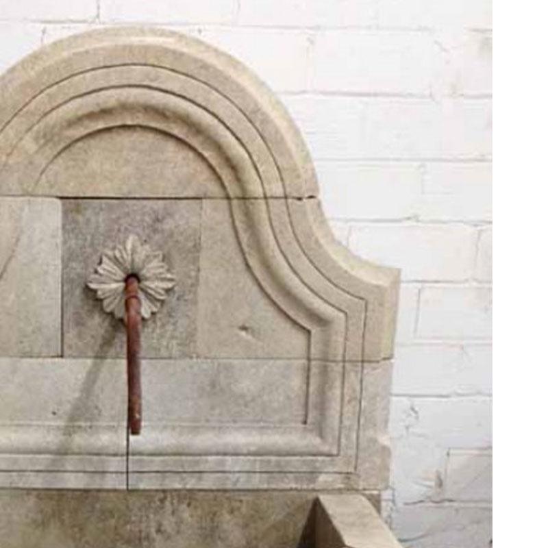French Hand Carved Wall Fountain