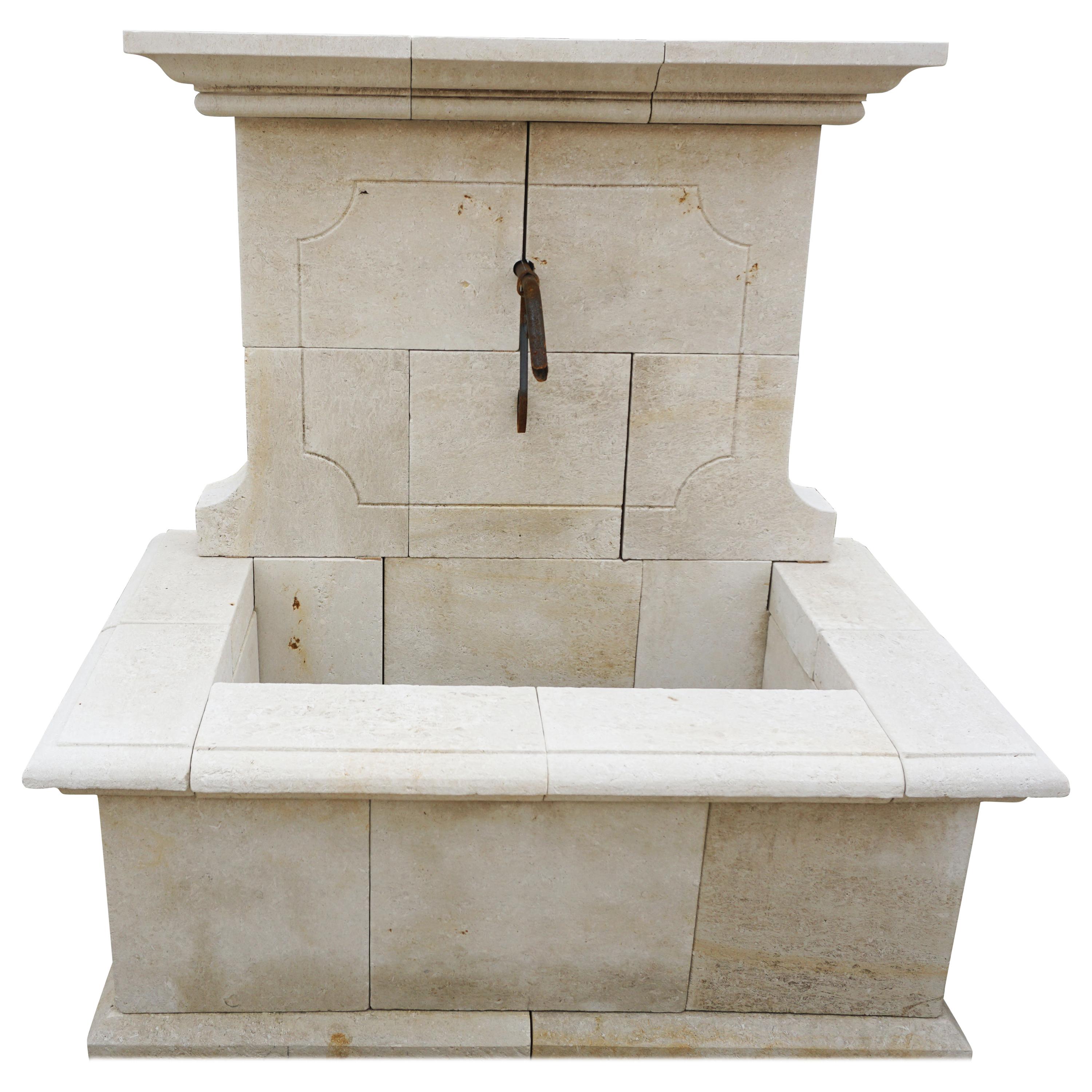 Hand Carved Wall Fountain For Sale