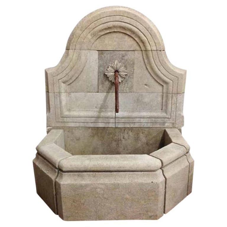 Hand Carved Wall Fountain at 1stDibs