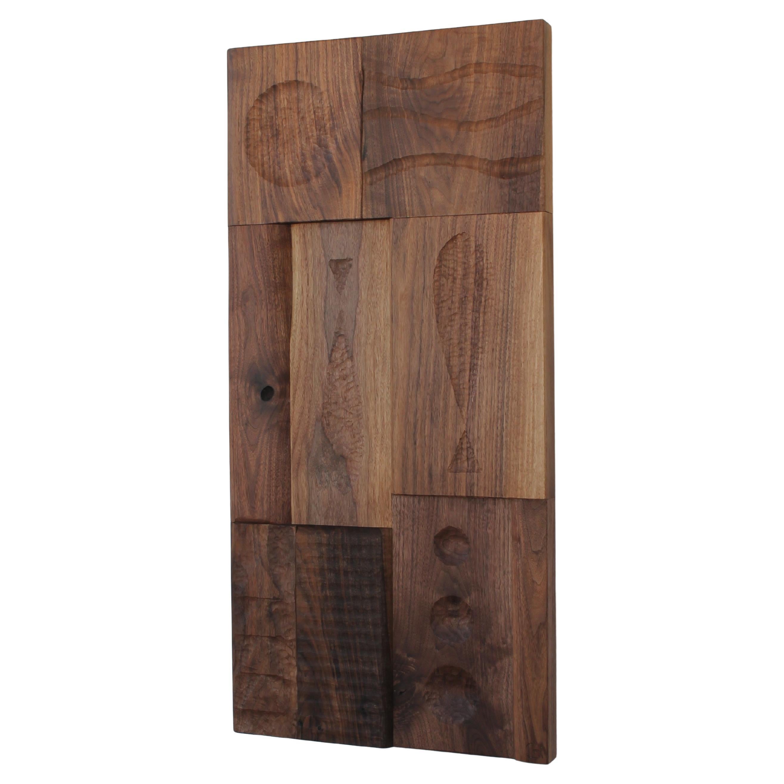 Hand Carved Wall Panel in Walnut