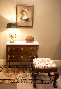 Hand-Carved Walnut Ball-and-Claw Stool, Portugal, circa 1800