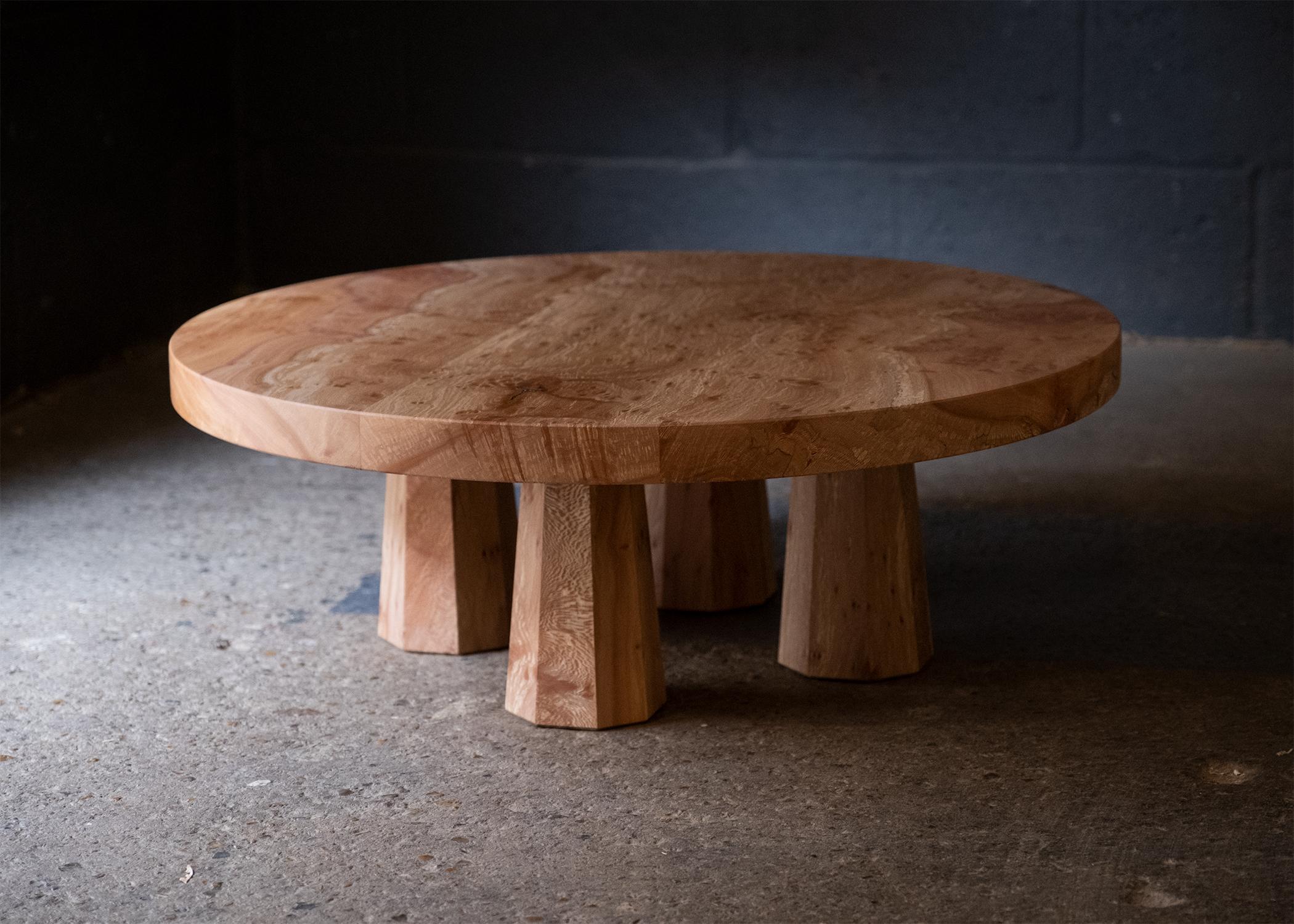 Hand Carved Walnut Coffee Table In New Condition For Sale In London, GB