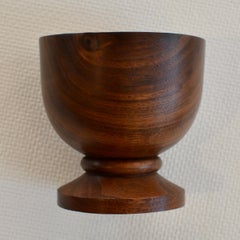 Hand-Carved Walnut Goblet