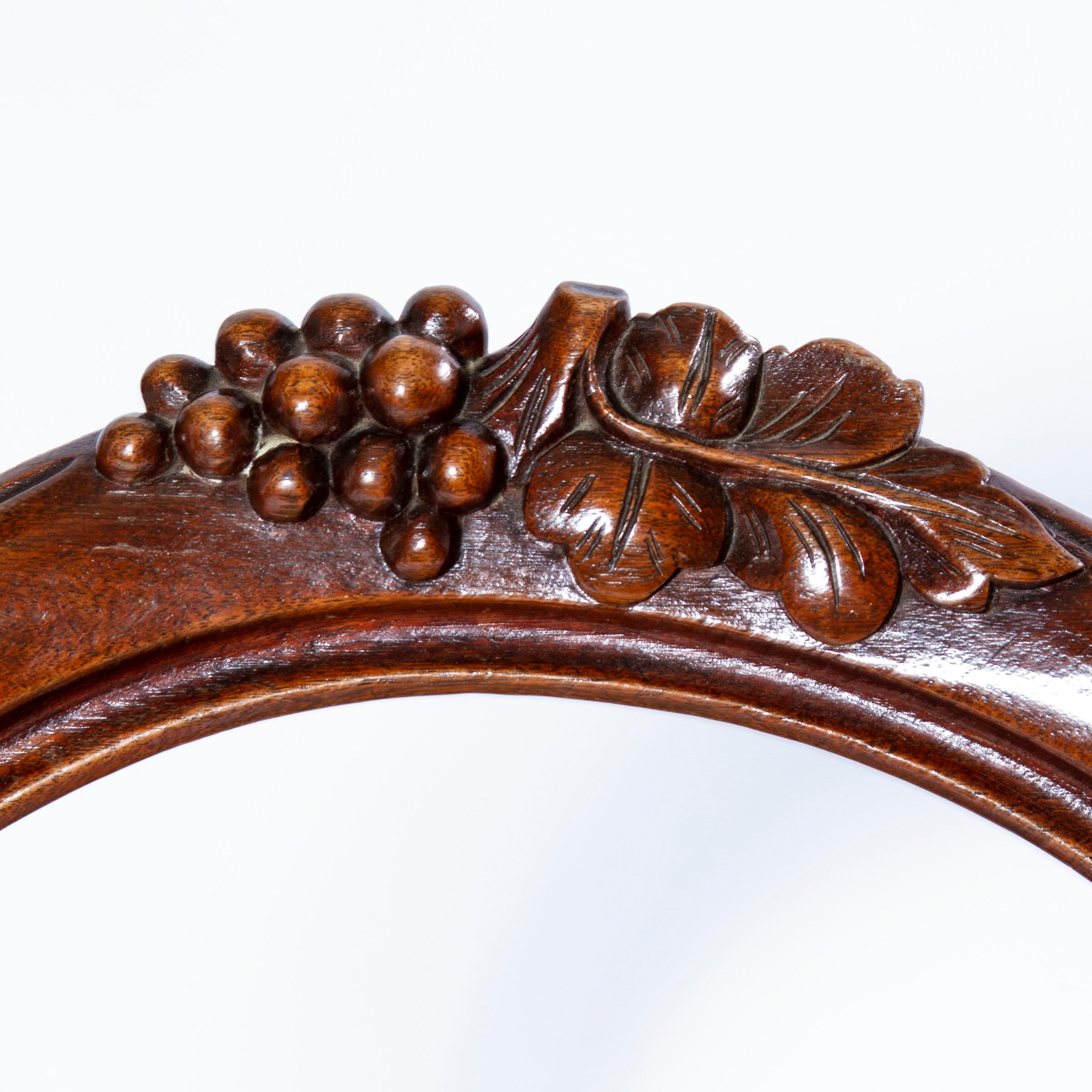 Hand Carved Walnut Queen Anne Chair with Grape motif, England 4