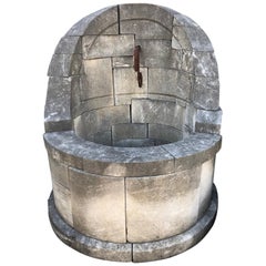 Hand-Carved Well Inspired Central Fountain