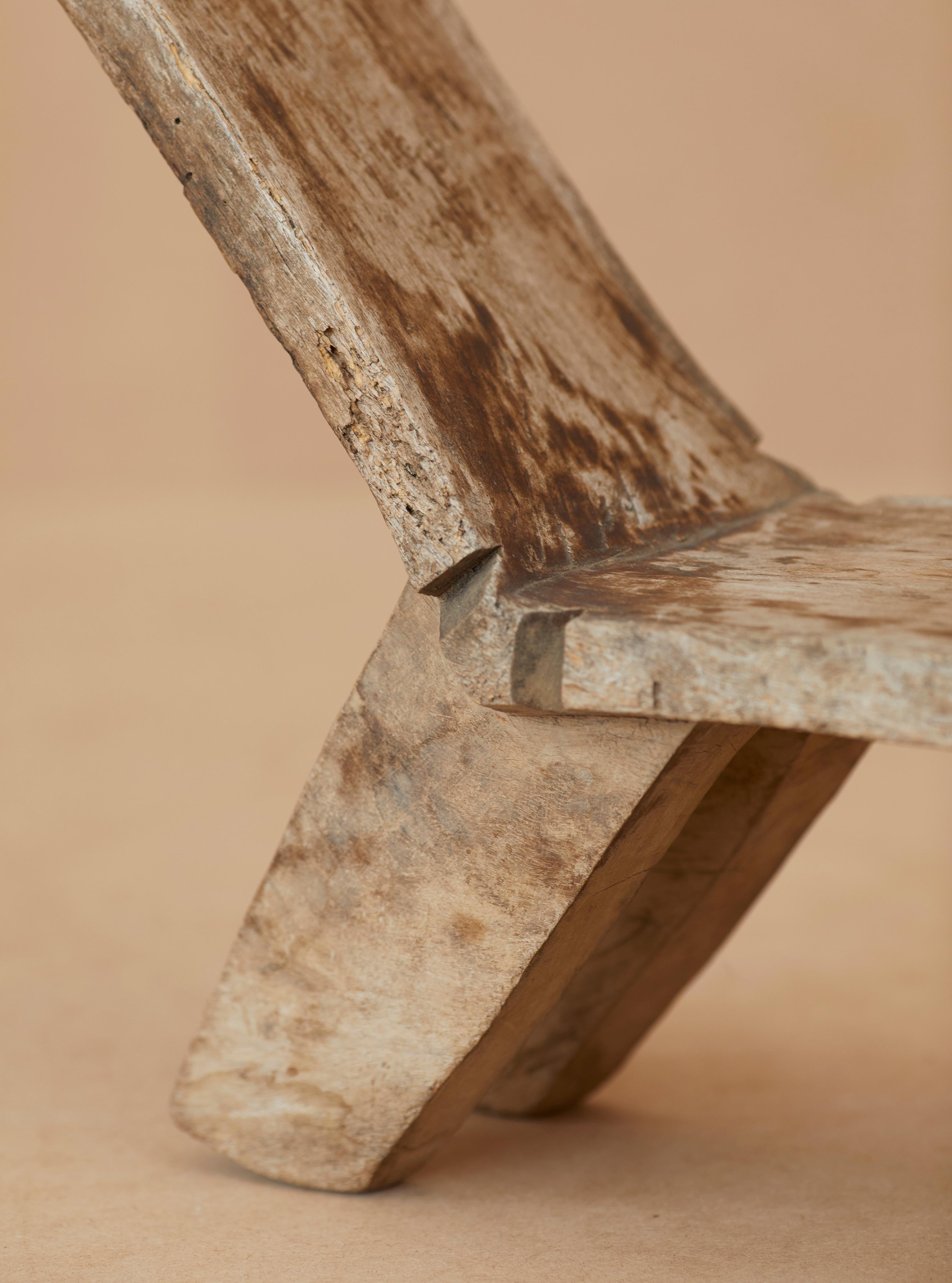 Hand Carved West African Lobi Tribe Stargazing Chair C. 19401950 in