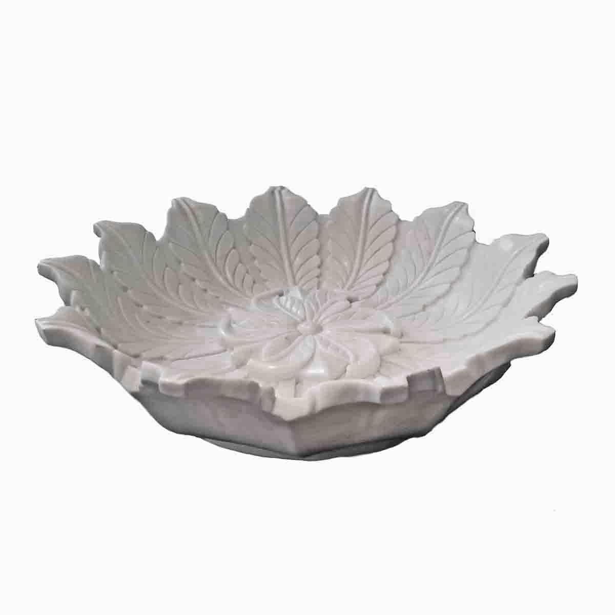 Hand-Carved White Marble Bowl, Mid-20th Century In Excellent Condition In New York, NY