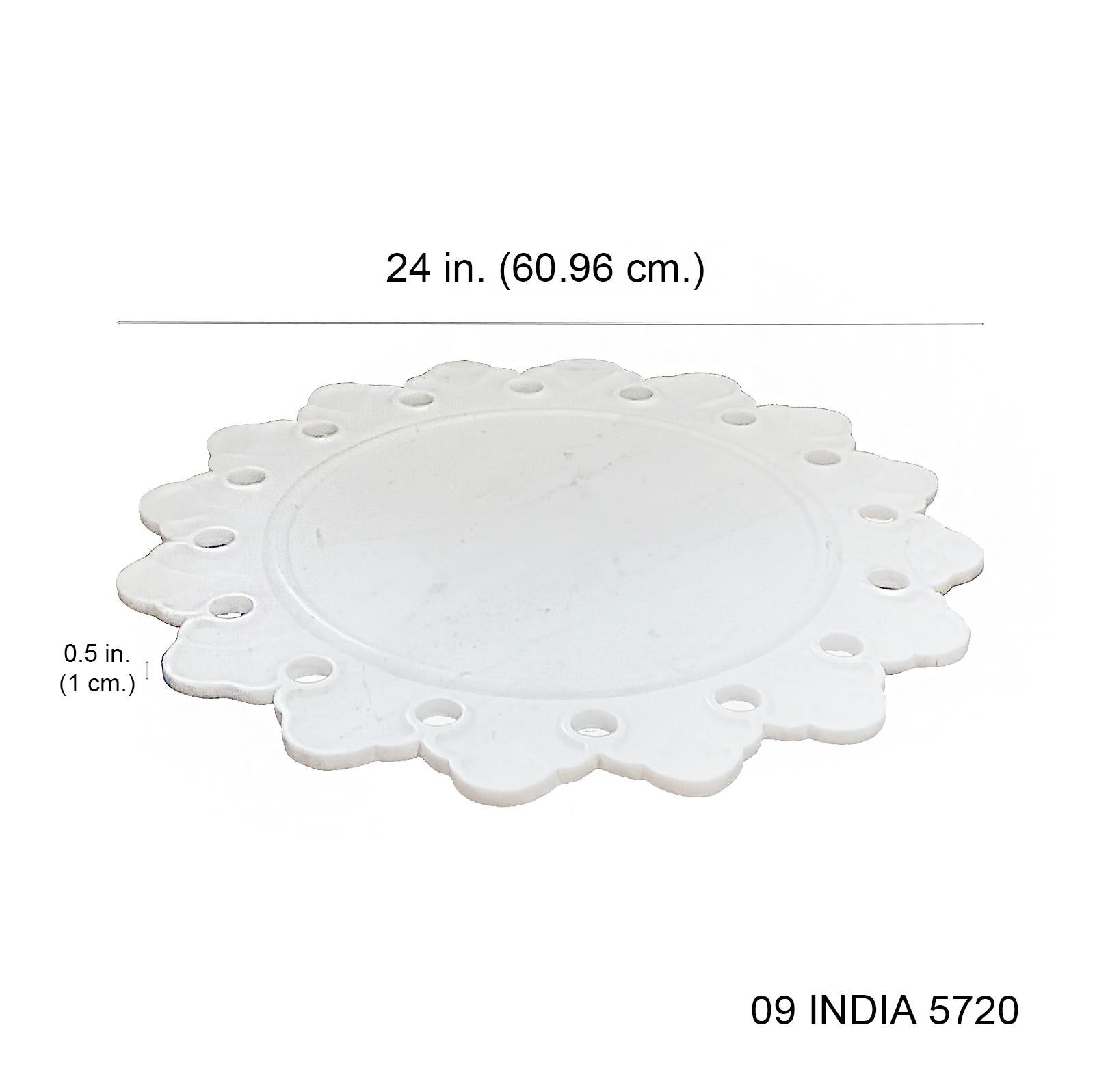 Servidor / Cargador / Plato de Mármol Blanco Tallado a Mano en venta 8