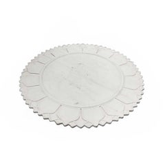 Hand-Carved White Marble Server / Charger / Plate