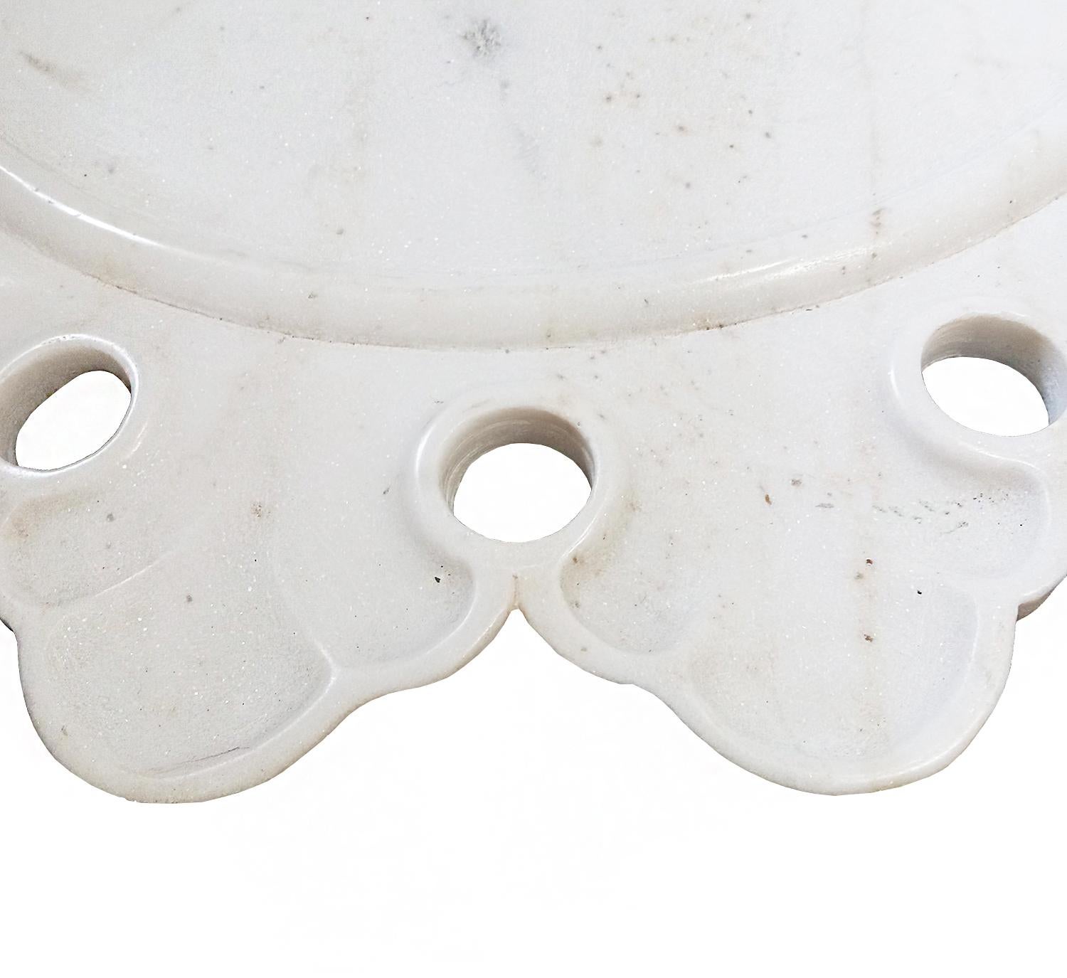 Servidor / Cargador / Plato de Mármol Blanco Tallado a Mano Tallado a mano en venta