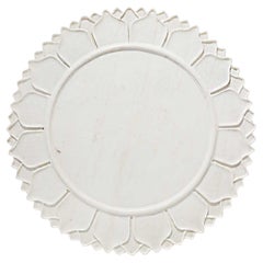 Hand-Carved White Marble Server / Charger / Plate