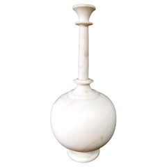 Hand Carved White Marble Vase from India