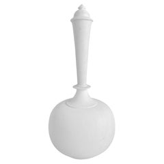 Hand-Carved White Marble Vase, 28 Inches Tall, Late 20th Century
