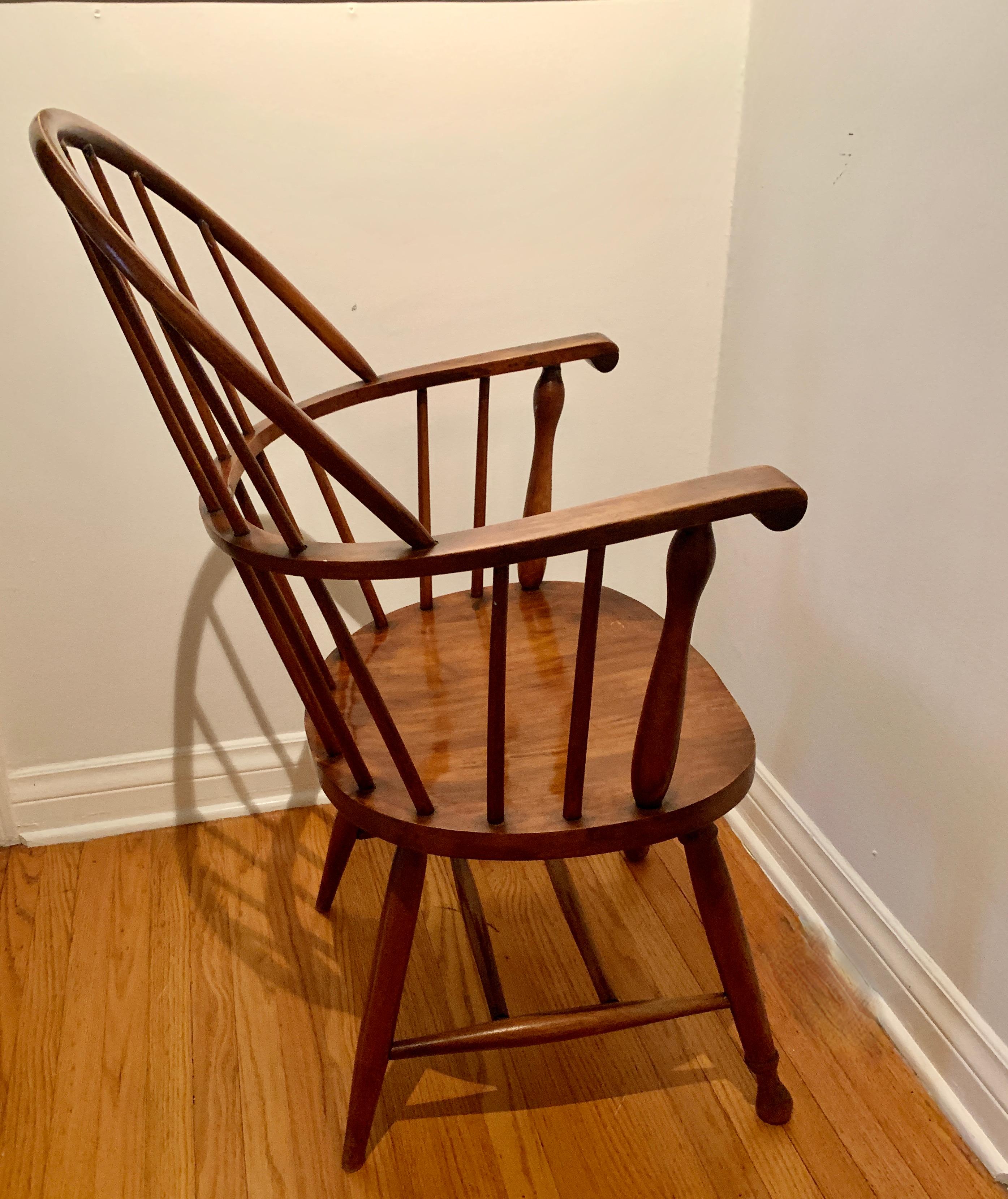 Hand Carved Windsor Chair For Sale 4
