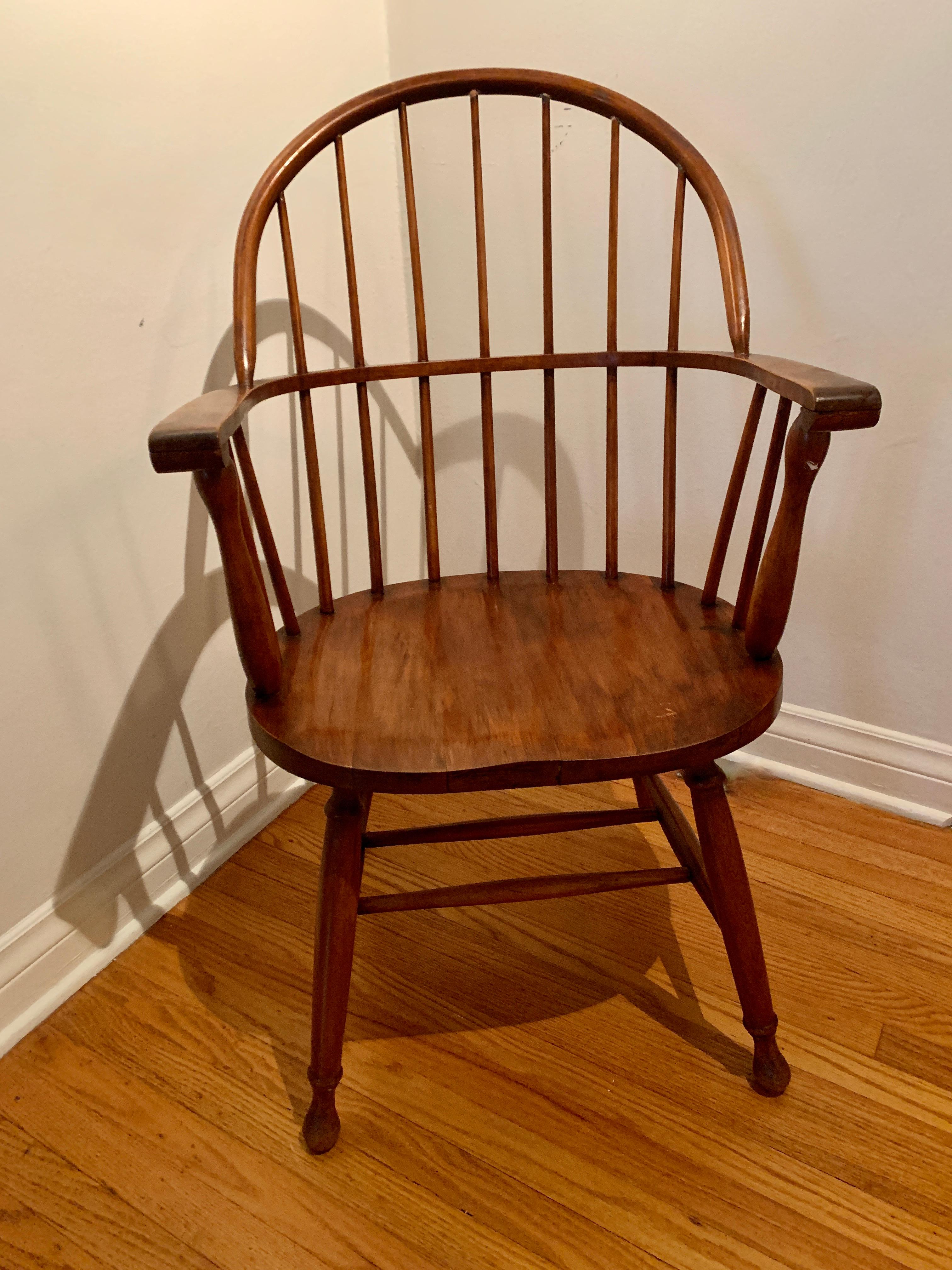 Hand Carved Windsor Chair For Sale 1