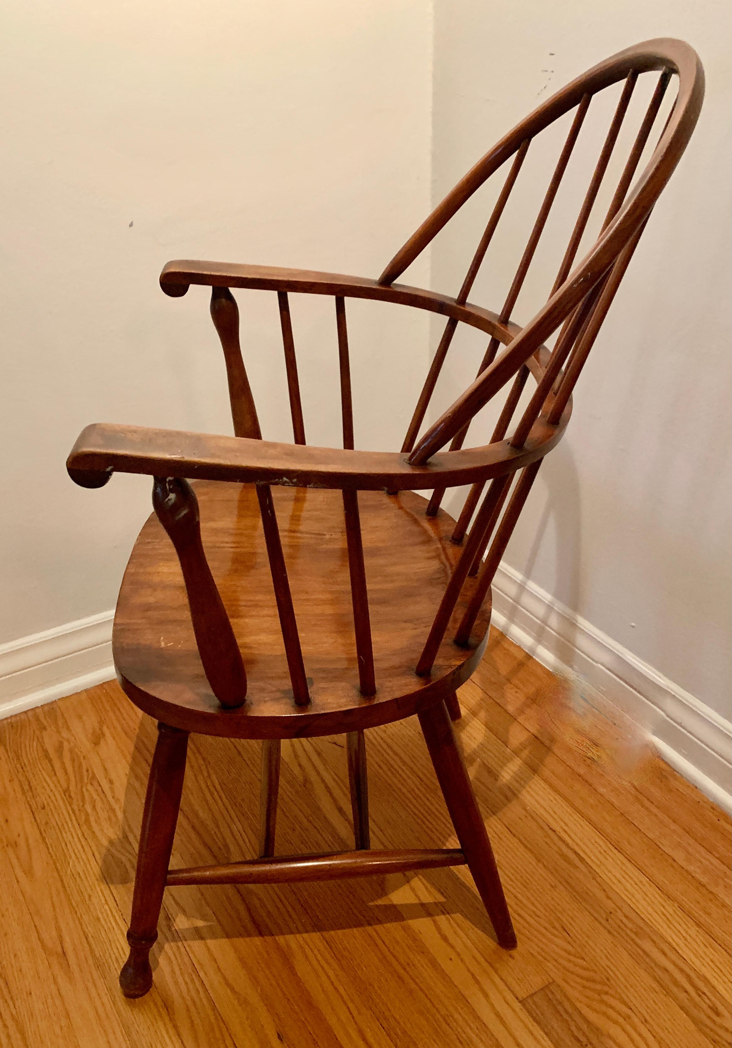 Hand Carved Windsor Chair For Sale 3
