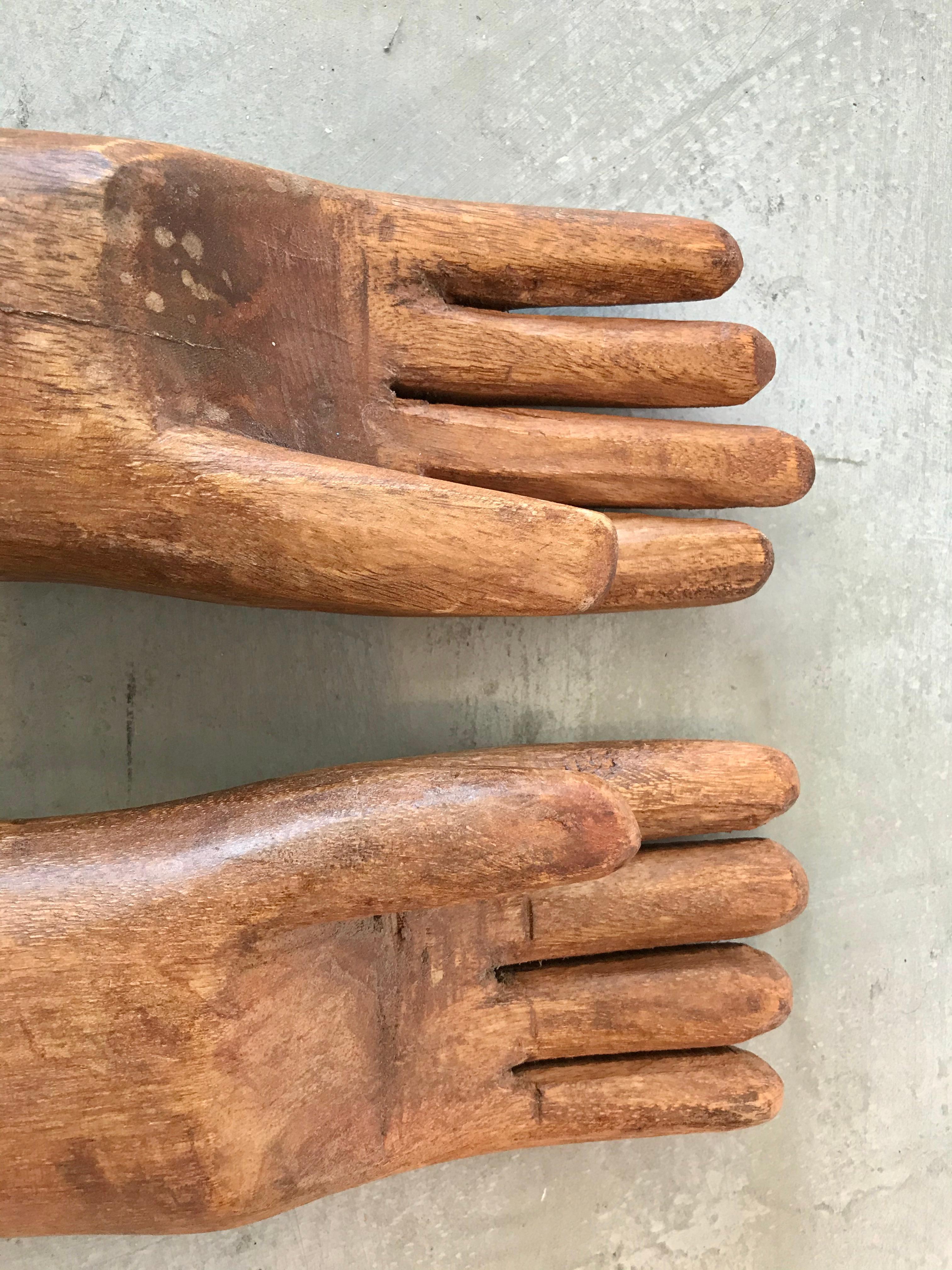 Hand Carved Wood Arms 2