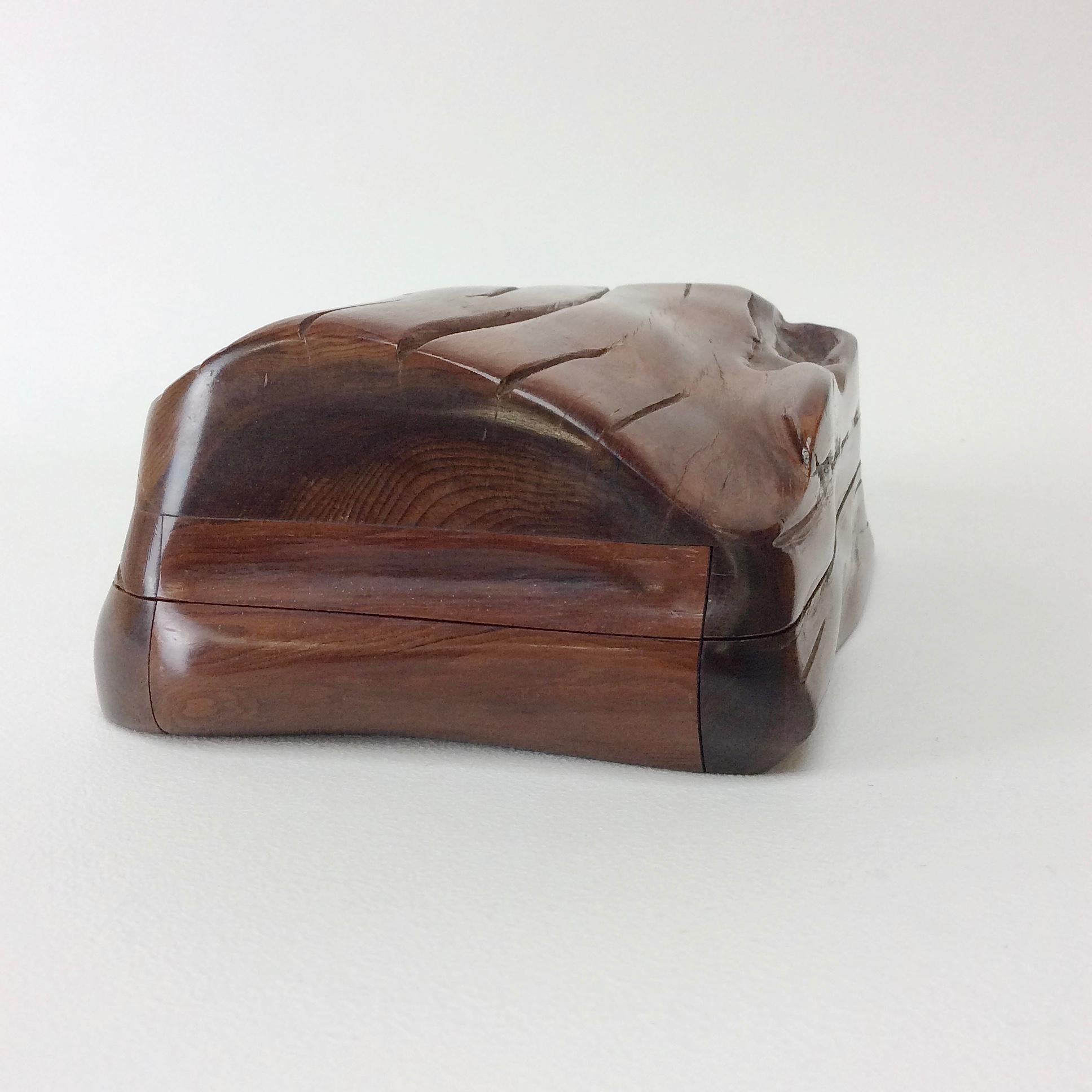 Hand-Carved Wood Box, circa 1950, France In Good Condition In Brussels, BE