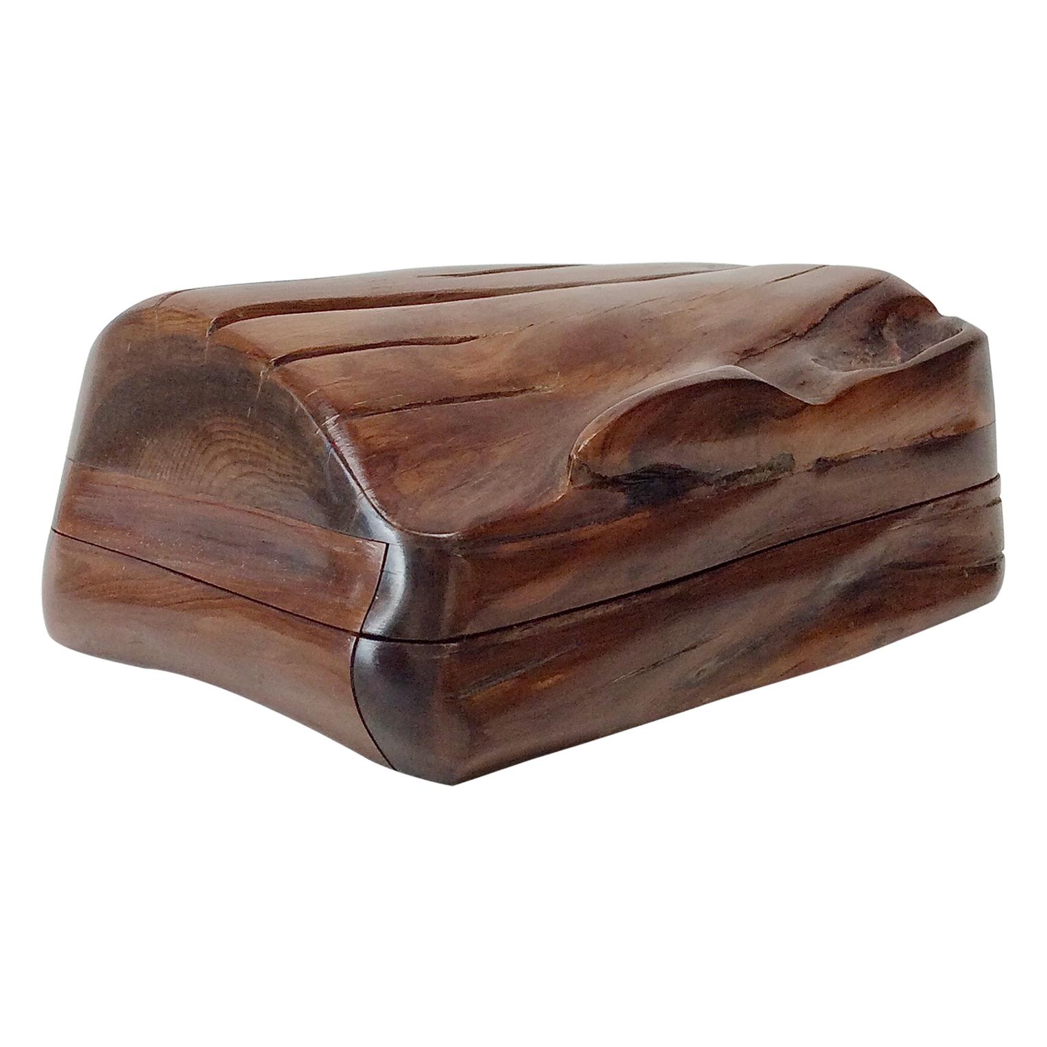 Hand-Carved Wood Box, circa 1950, France
