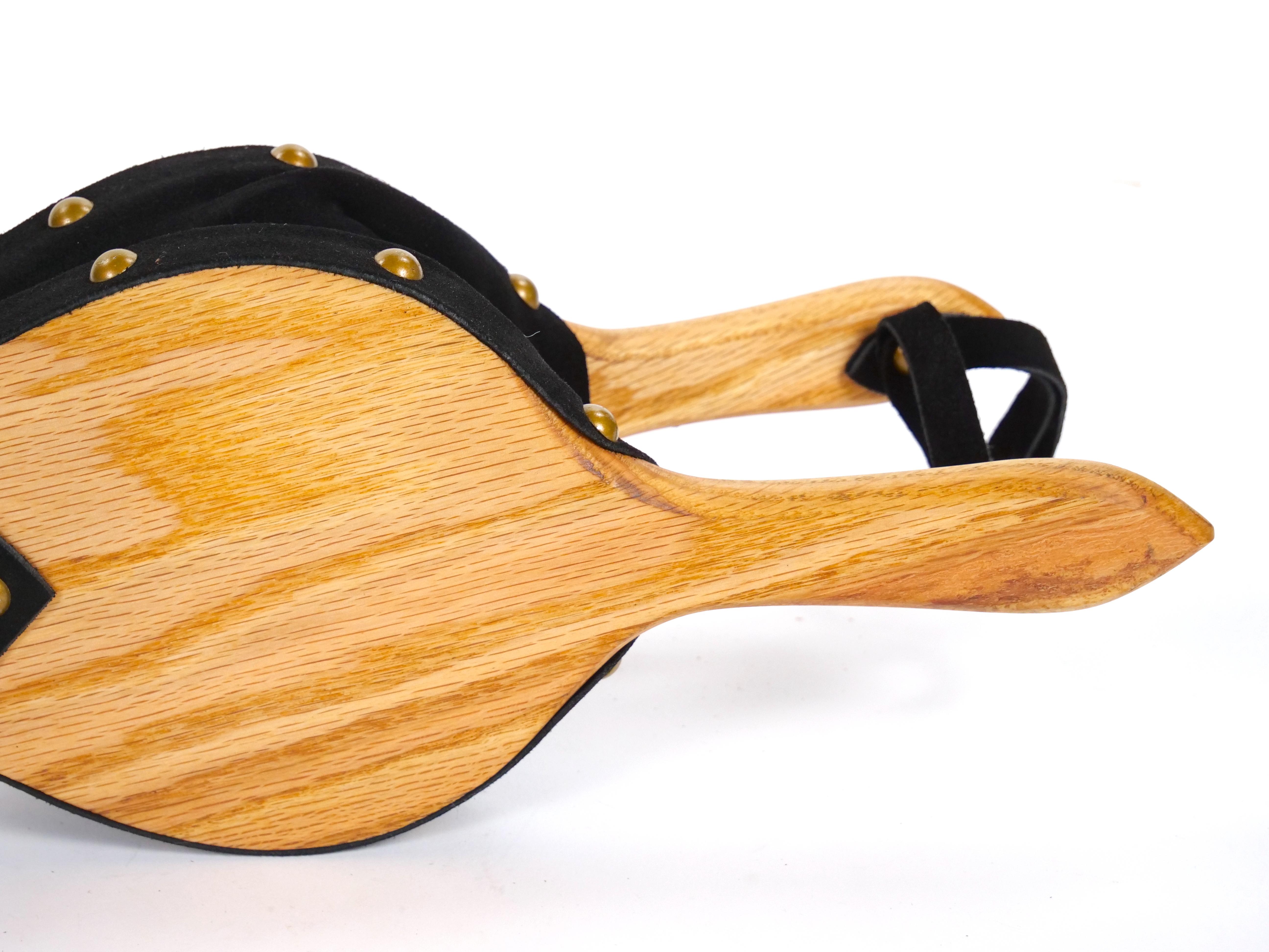 Hand Carved Wood / Brass North American Fireplace Bellows For Sale 3
