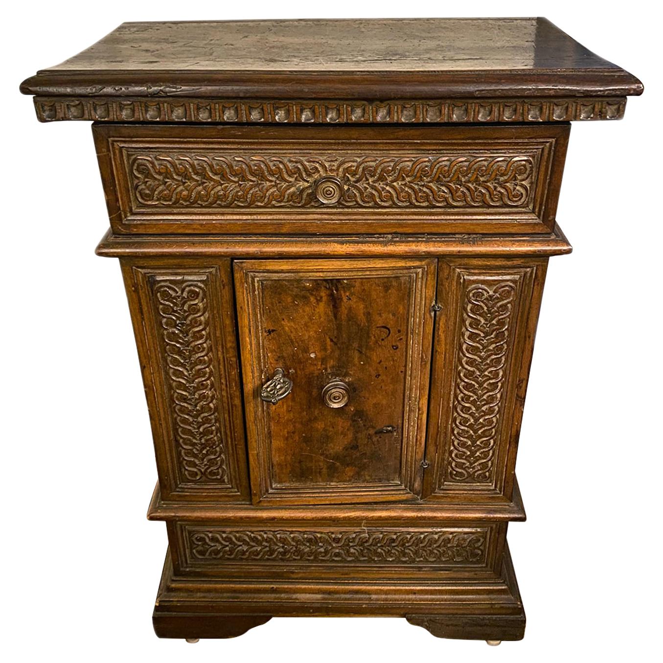 Hand Carved Wood Cabinet