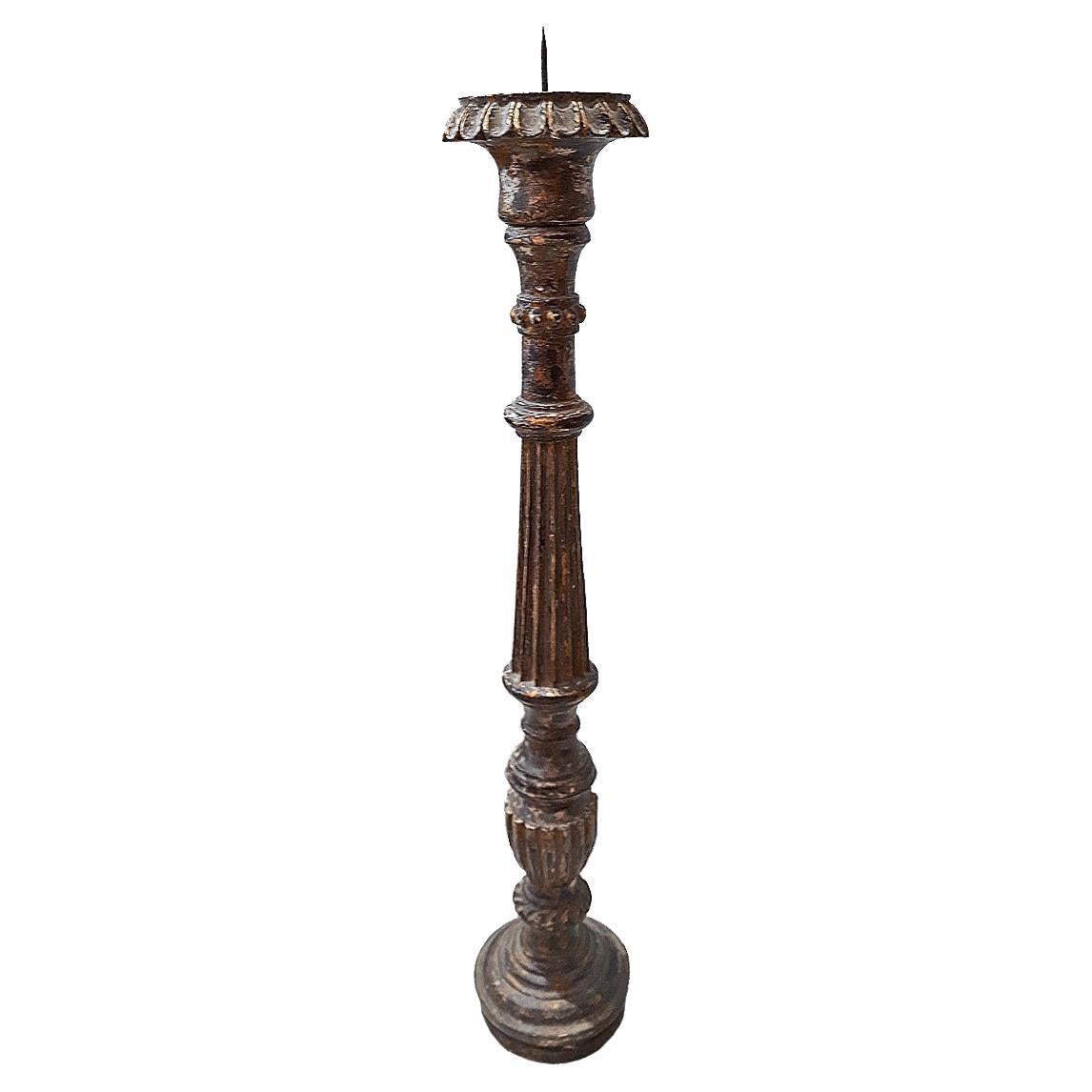 Chandelier en bois sculpté à la main d'Inde, milieu du 20e siècle