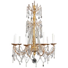 Hand-Carved Wood Chandelier