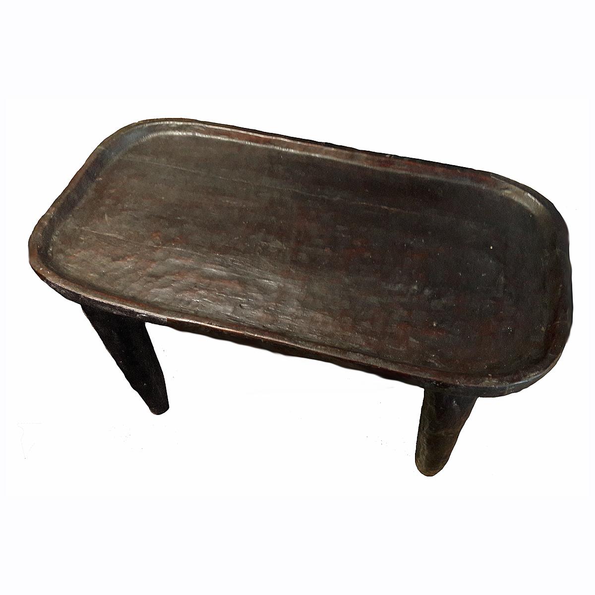 Ethiopian Hand Carved Wood Coffee Table from Ethiopia