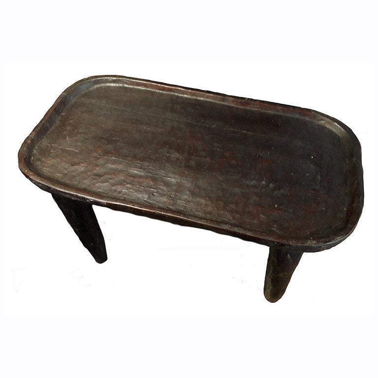 Hand Carved Wood Coffee Table from Ethiopia at 1stDibs