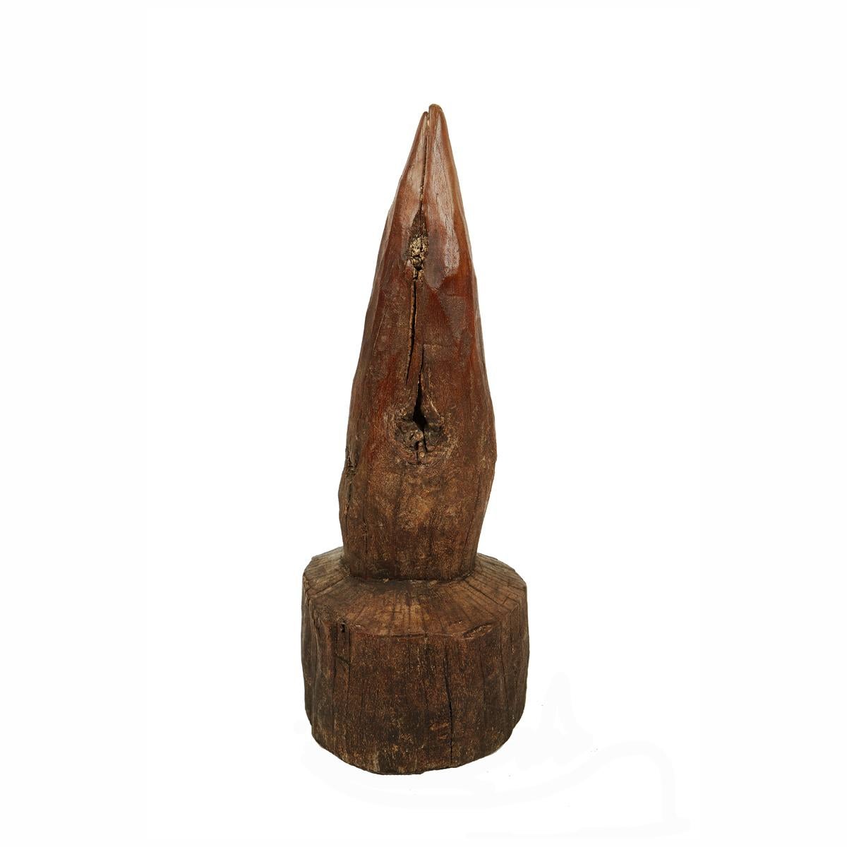 Hand-Carved Hand Carved Wood Cone from Ethiopia, Mid-20th Century For Sale
