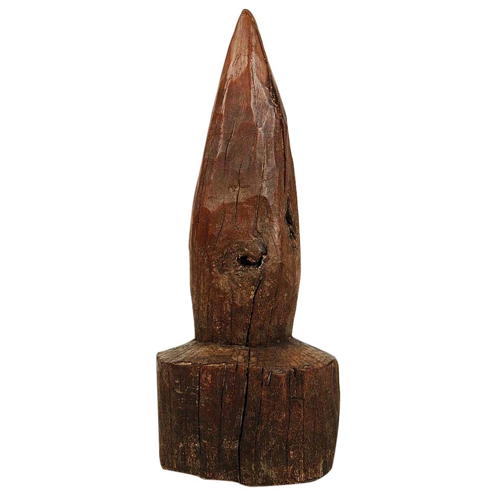 Hand Carved Wood Cone from Ethiopia, Mid-20th Century
