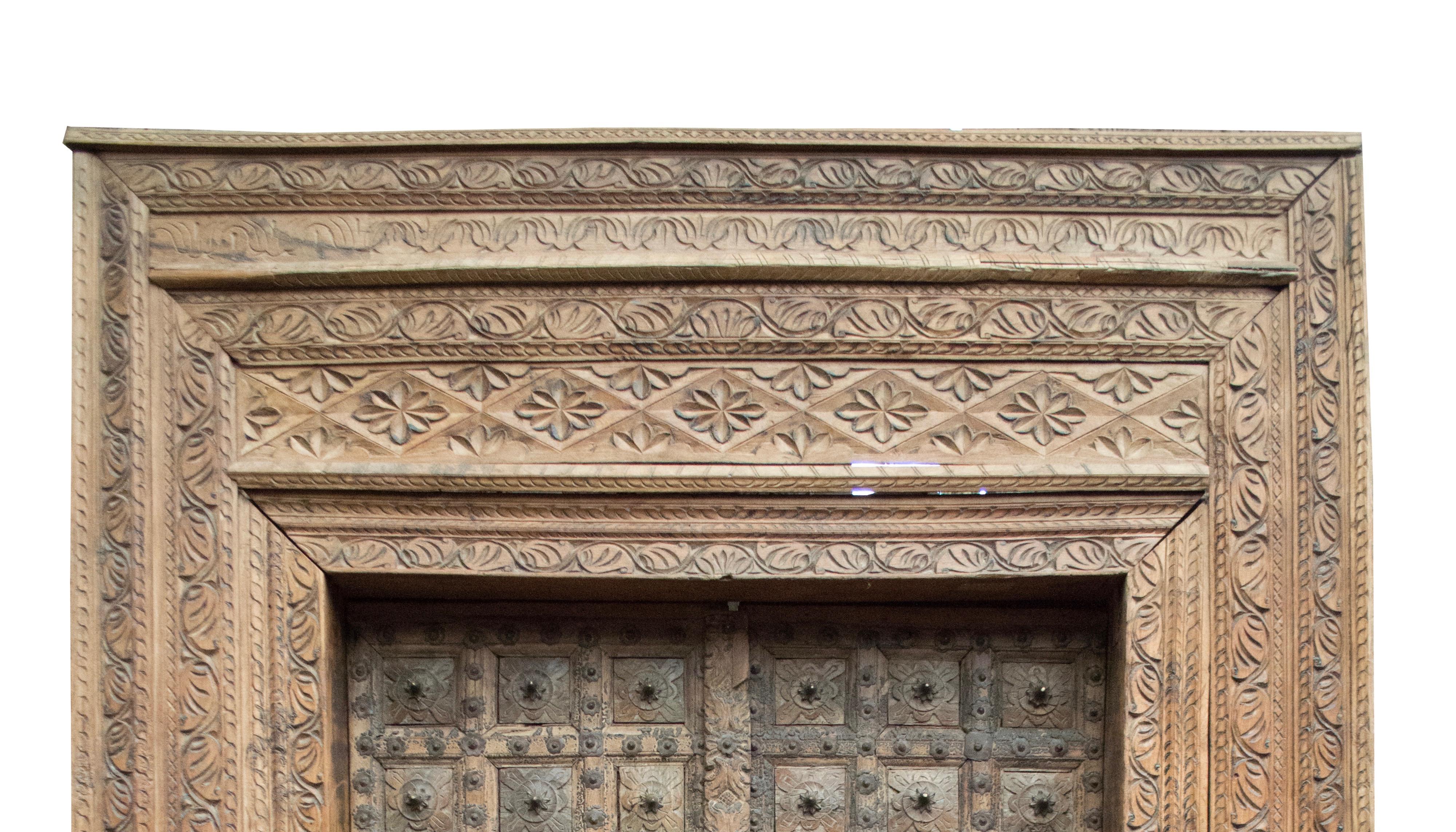 hand carved wood doors