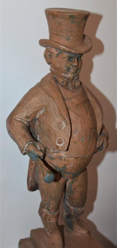 Hand Carved Wood  Folk Sculpture of John Bull