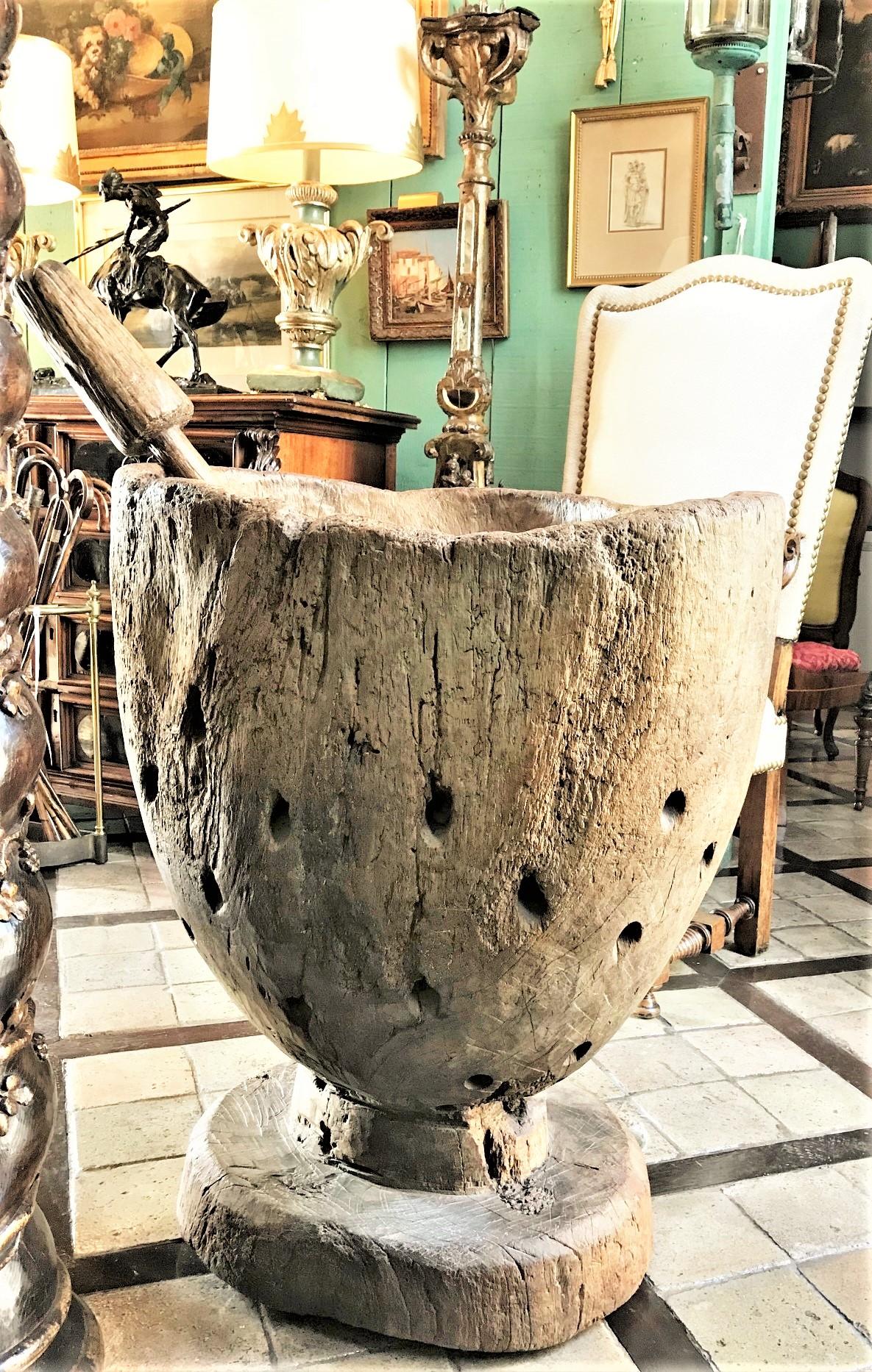 Madera Tallada a Mano Jardinera Jardinera Cachepot Antigüedades Decorativas LA en venta 6
